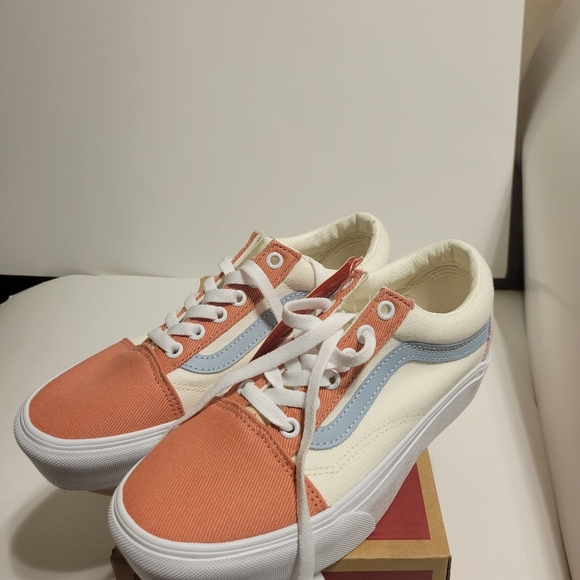 Vans Old Skool Pastel Twill Platform Women Shoes - Picture 13 of 16